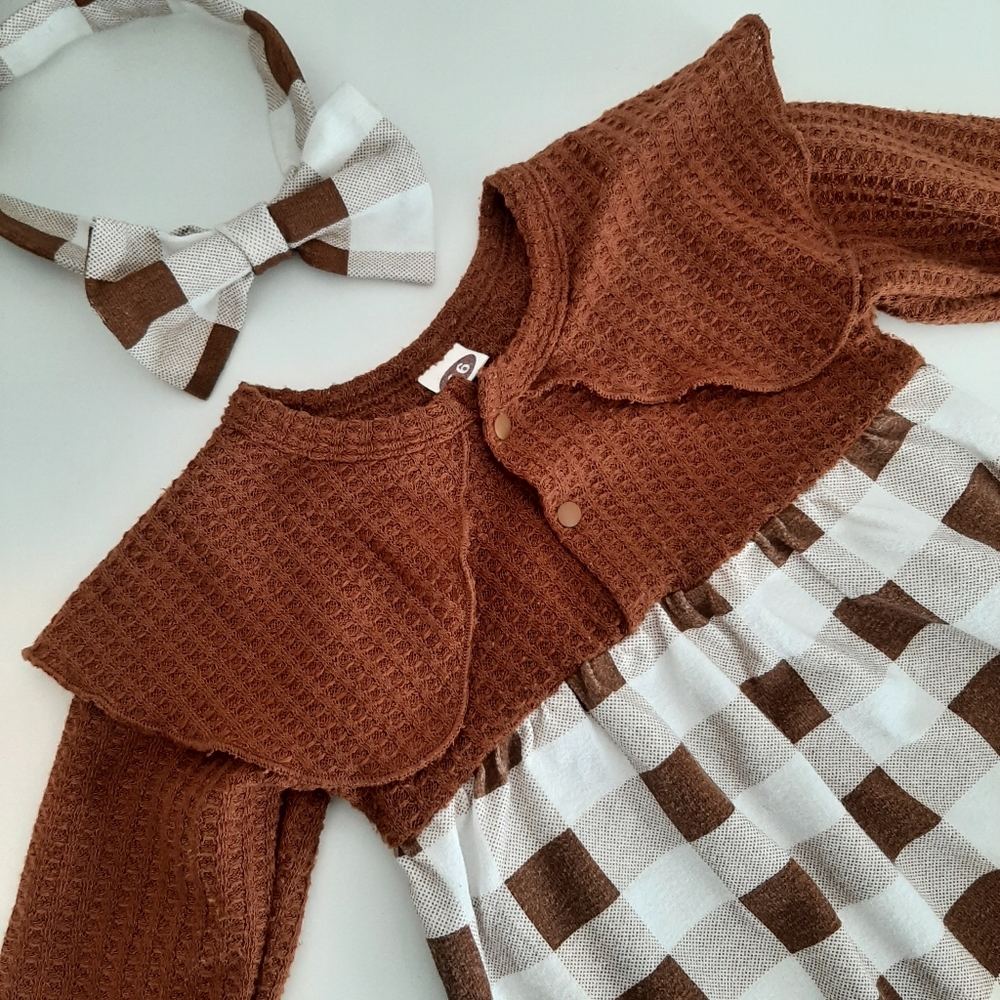 Gingham Baby Girl Romper Size 6-9 Months - Picture 5 of 8
